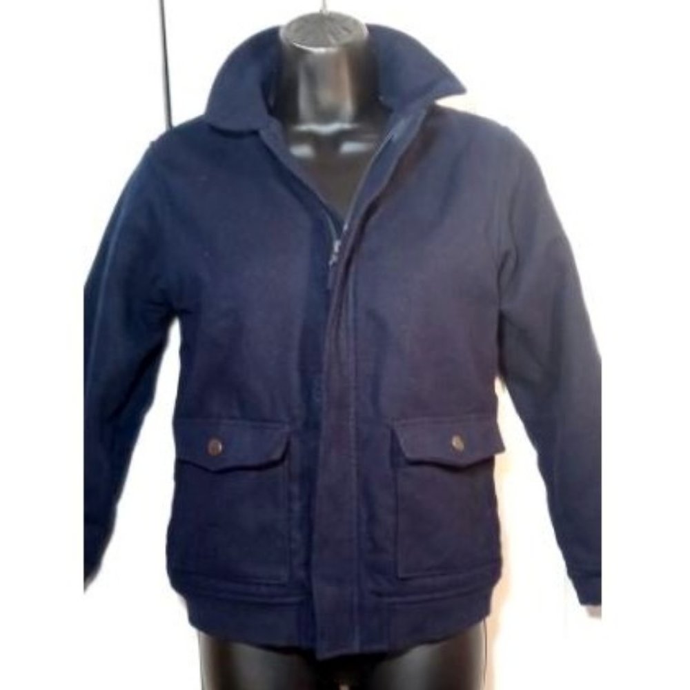 BOYS OSHKOSH B'GOSH THICK NAVY WINTERCOAT SZ 10/12